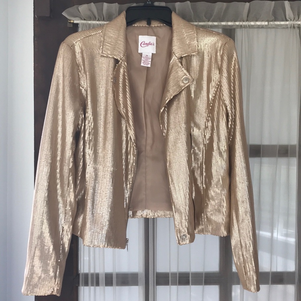 Gold sequin blazer